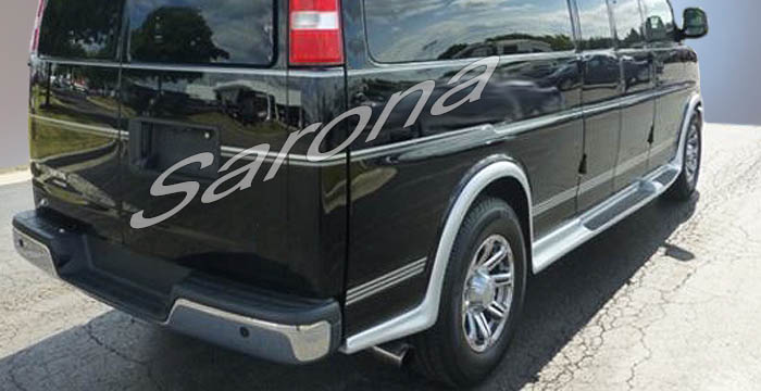 Custom Chevy Express Van  Long Wheel Base Running Boards (2003 - 2024) - $1590.00 (Part #CH-011-SB)